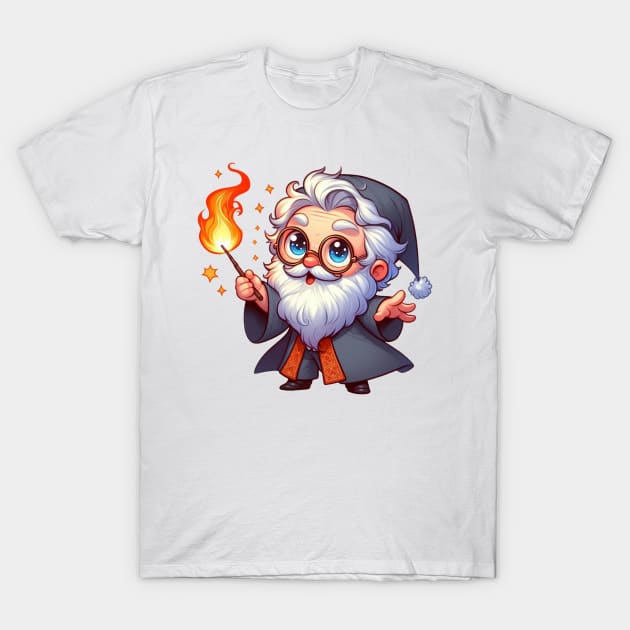 Cute Wizard T-Shirt by Dmytro